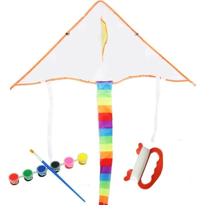 沐瑾品牌户外玩具，60米线空白风筝DIY材料包手工风筝等高品质产品价格走势及推荐