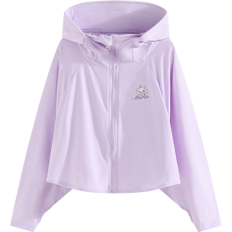 迪士尼（Disney）儿童女童UPF40+防晒衣服斗篷防紫外线薄外套23夏DB321IE07紫150