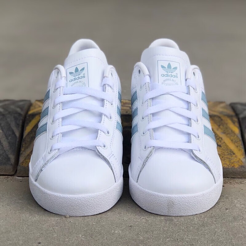 adidas阿迪达斯三叶草板鞋女鞋 经典贝壳头小白鞋休闲鞋透气舒适轻便
