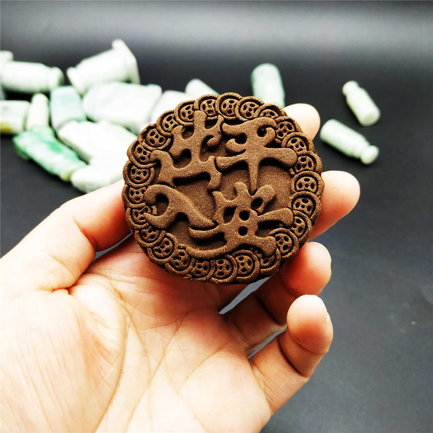 山头林村古法香牌模具 1-032单面香牌模具出入平安制香模具工具香道