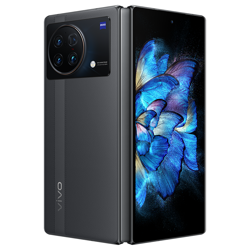 vivo X Fold 12GB+256GB 梧桐灰 2K+ 120Hz E5折叠巨幕 航天级铰链 双屏幕指纹 骁龙8 Gen1 5G 折叠屏手机
