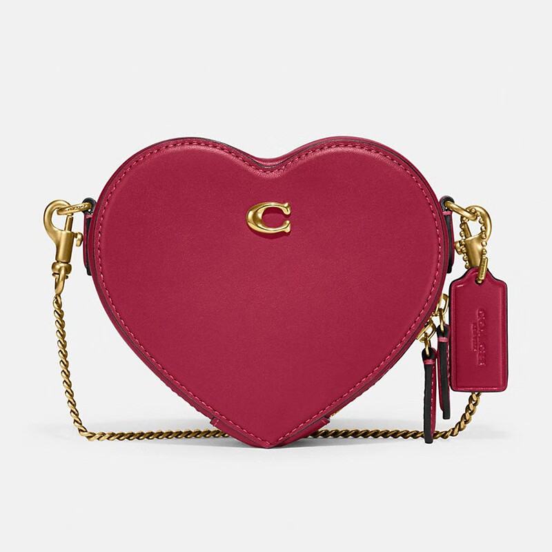 蔻驰(coach) 女包 heart 14 时尚气质爱心链条包 女士单肩斜挎包礼物