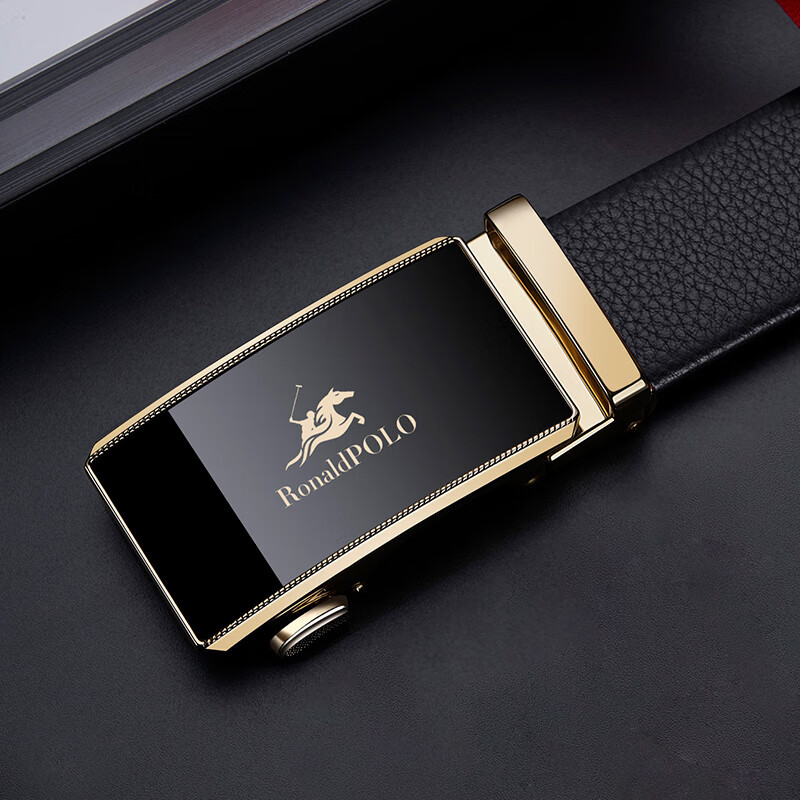 铂士顿保罗皮带男士真皮自动扣腰带商务休闲头层牛皮十大品牌高档裤带送老公 枪色 125cm 其他长度联系在线客服