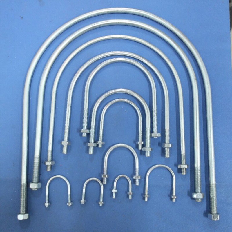 全悦定制u型管夹u型管卡u型抱箍u型卡扣镀锌u型卡国标15到300 dn15