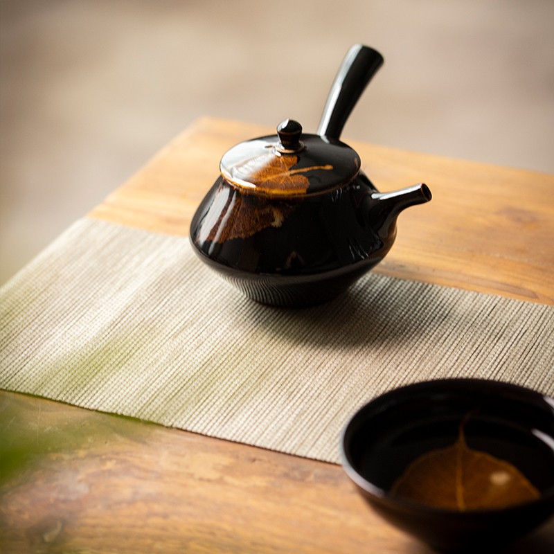 上新了文创 故宫茶具套装 功夫茶具礼盒高档 送长辈生日礼物教师节礼物 桑叶款·茶盏