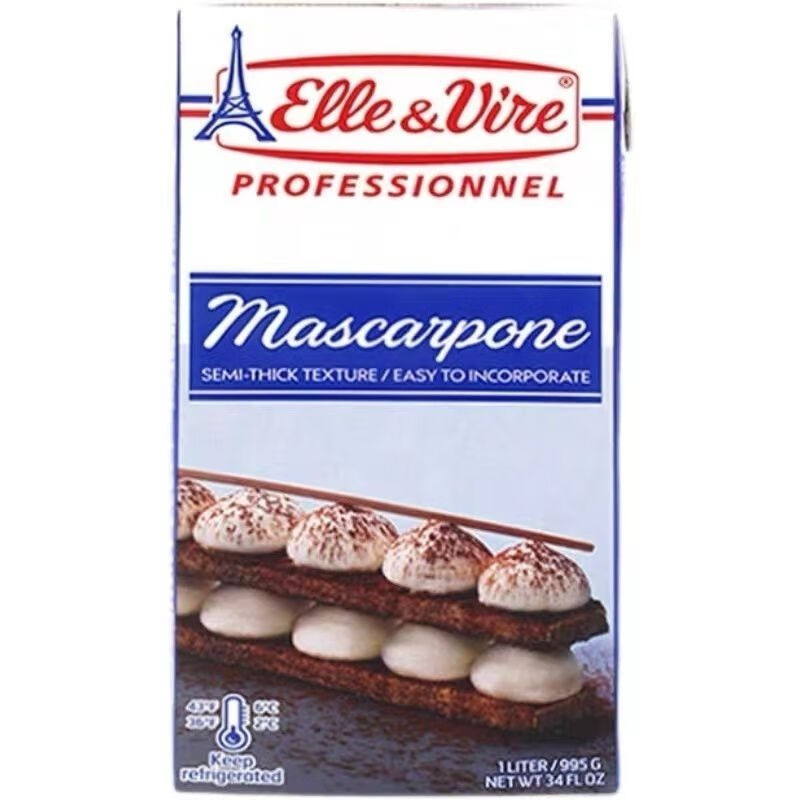 爱乐薇马斯卡波尼干酪995g提拉米苏蛋糕铁塔马斯卡彭奶酪 铁塔马斯