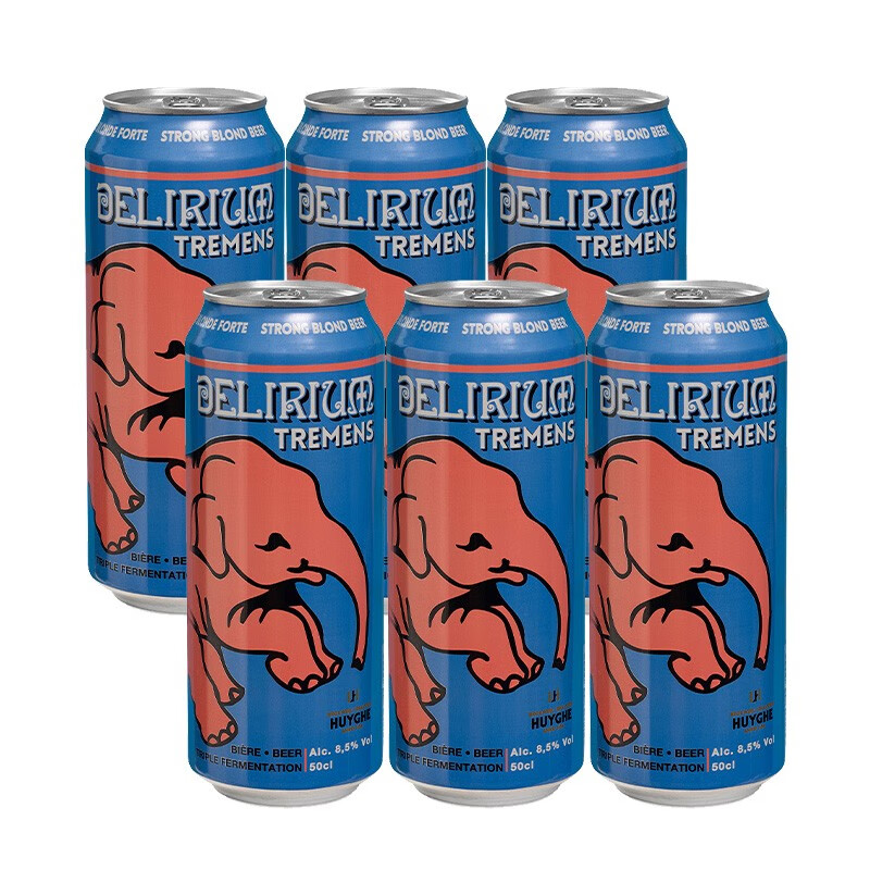 粉象(delirium)粉象(delirium) 听装 精酿果啤 啤酒500ml*6听 比利时