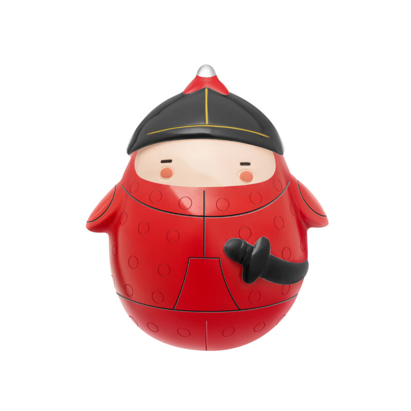 八旗娃娃不倒翁桌面摆件生日礼物创意礼品 正红旗
