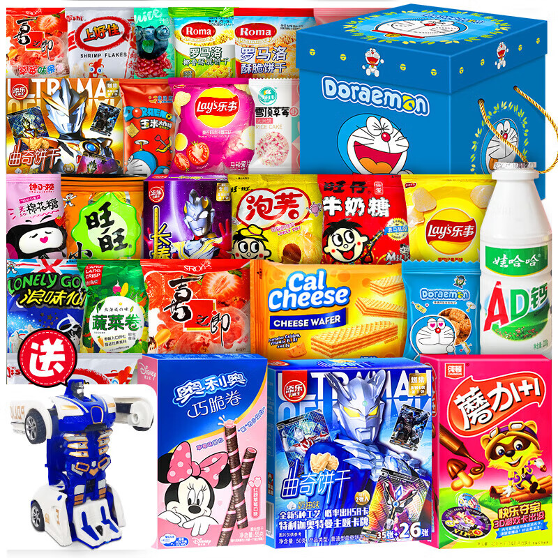 喵馋师儿童零食营养健康3一6岁小孩吃的休闲食品小吃礼物盒 男童款哆