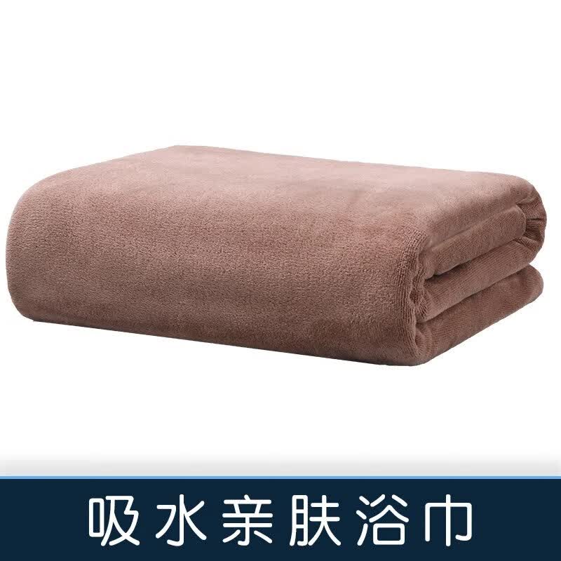 【精选】浴巾比吸水速干不掉毛按摩家用床单铺床专用加大号毛巾 榛果棕 80x180cm怎么看?