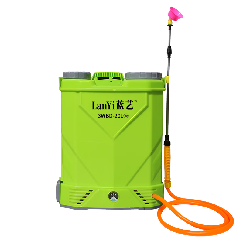 藍(lán)藝新款打藥噴霧器電動噴霧器農(nóng)用打藥機(jī)果樹打藥背壺背負(fù)式高壓噴壺 蘋果綠12安鋰電高壓泵18升機(jī)調(diào)