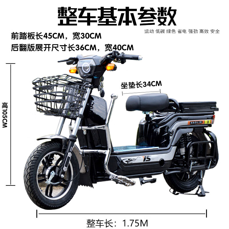 蓝天马载重王电动摩托车拉货外卖载人60v72v长跑王锂电两轮大功率电瓶