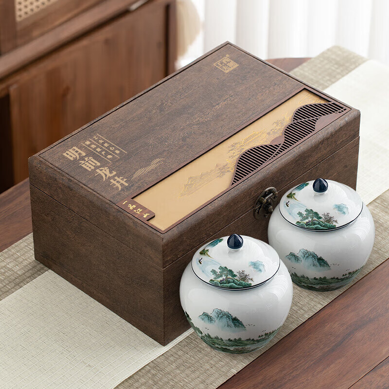 西湖工夫绿茶茶叶龙井茶明前特级250g 2024新茶上市礼盒装春茶高档送礼