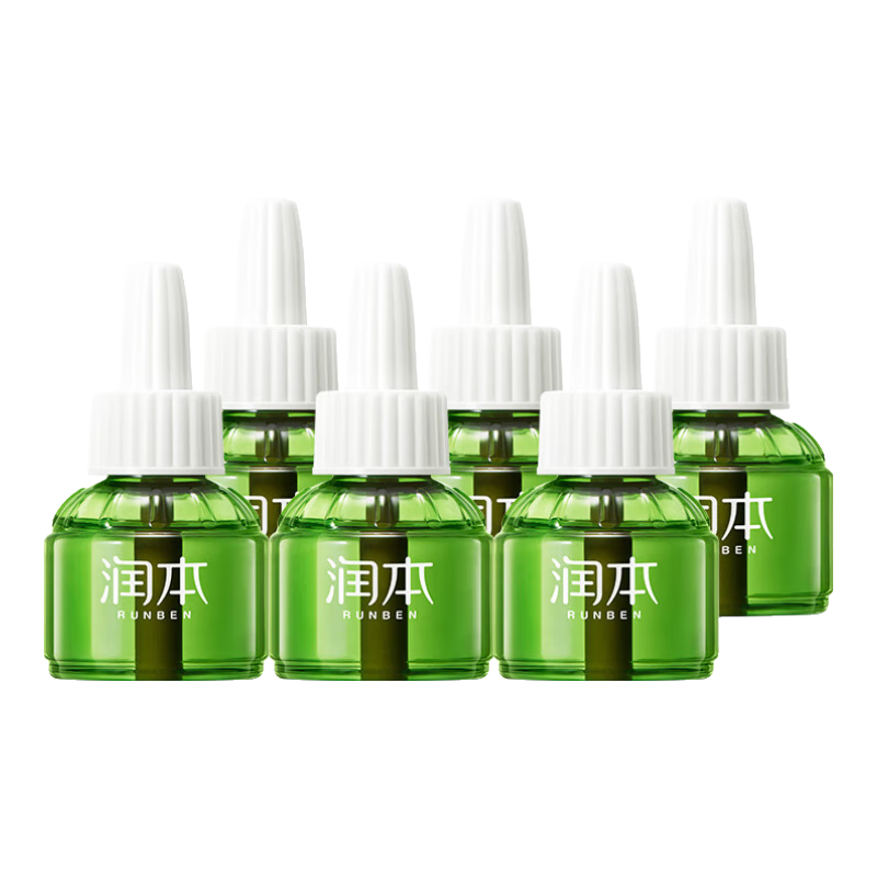 润本（RUNBEN）婴儿蚊香液电蚊香液180晚大容量45ml×6瓶补充装防蚊驱蚊水无香型