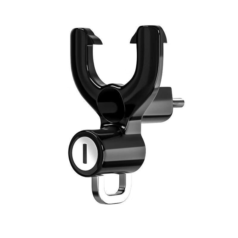 酷改（Coolchange）电动车挂钩前置通用免打孔摩托车防盗钩子电瓶自行车头盔锁挂物钩 双挂钩头盔锁【黑色】+管夹+工具