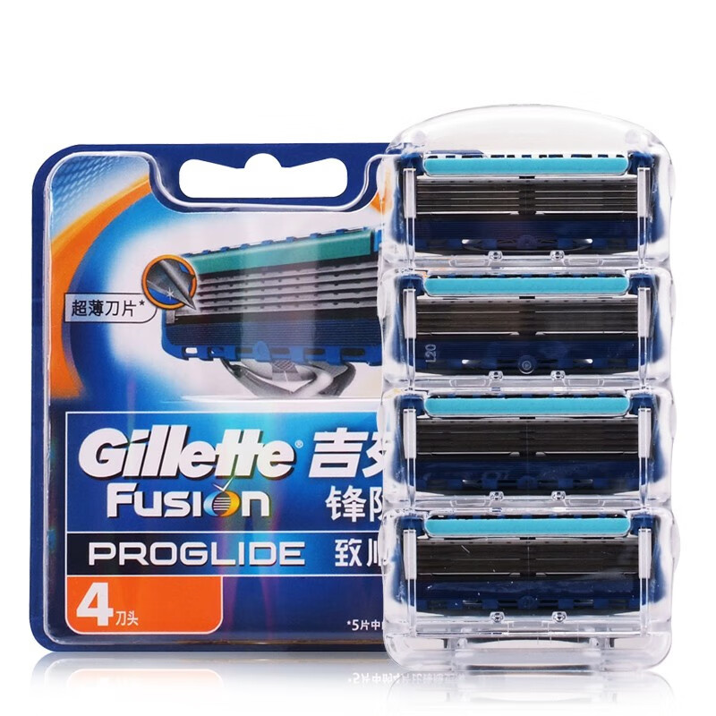 吉列gillette吉列手动剃须刀五层刀片男士刮胡刀锋隐手动刮胡刀头刀架