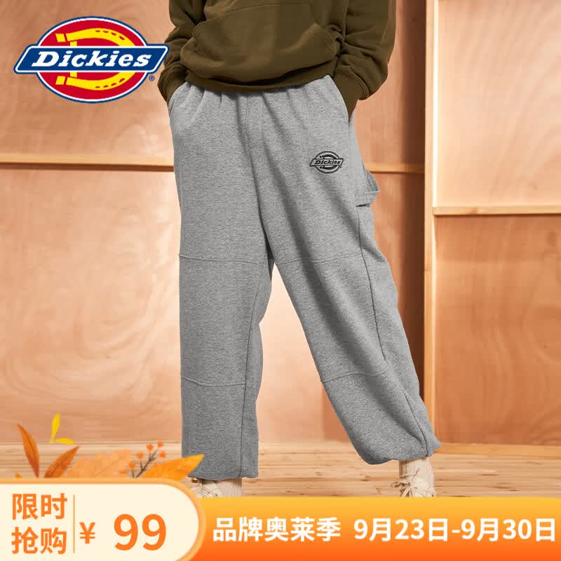 dickies卫裤 Logo印花腰部抽绳多袋卫裤 男士秋冬季休闲长裤 卫裤男 9570 中羽灰 L怎么看?