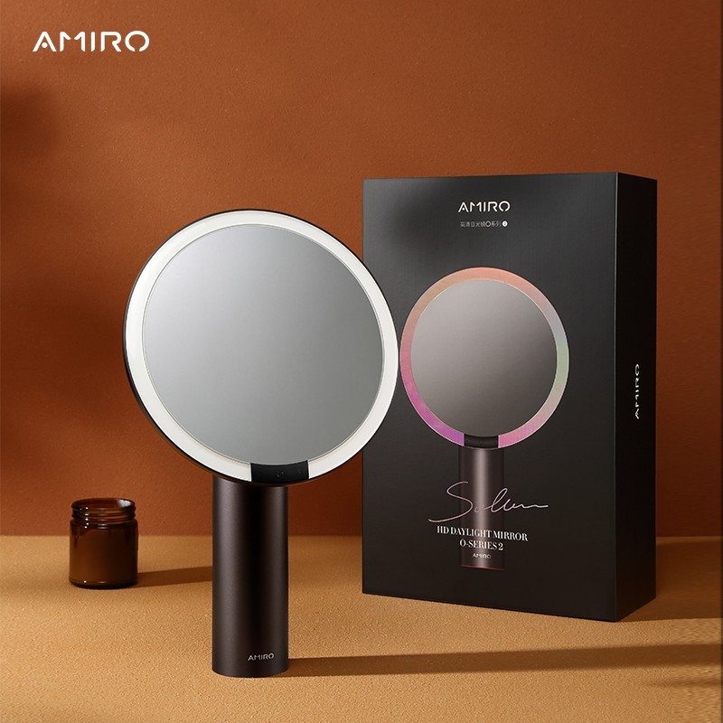 化妆镜梳妆镜AMIRO觅光带灯led补光日光因化妆桌面较低，镜面能上调吗？
