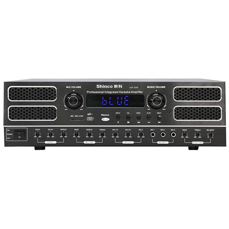 新科(shinco)ua-300 400w功率放大器ktv功放机卡拉ok舞台功放4通道
