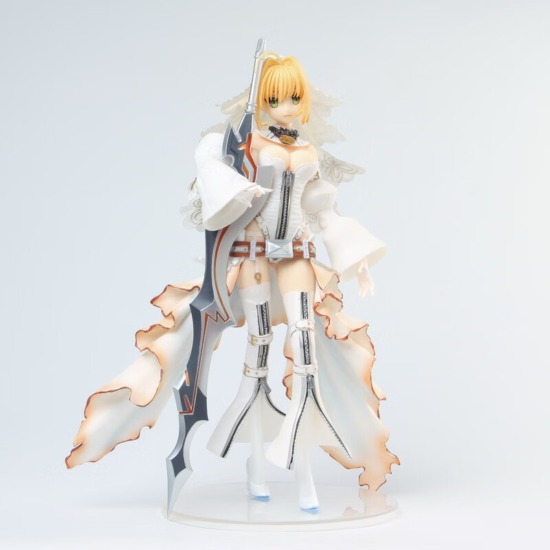 悠简森活动漫美少女命运之夜 fate saber塞巴 新娘尼禄 婚纱模型公仔