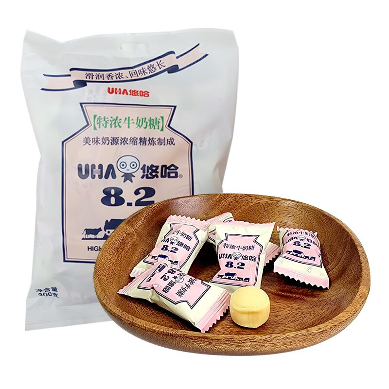 悠哈uha悠哈奶糖牛奶糖特浓牛奶糖袋装300g婚庆结婚喜糖零食品糖果
