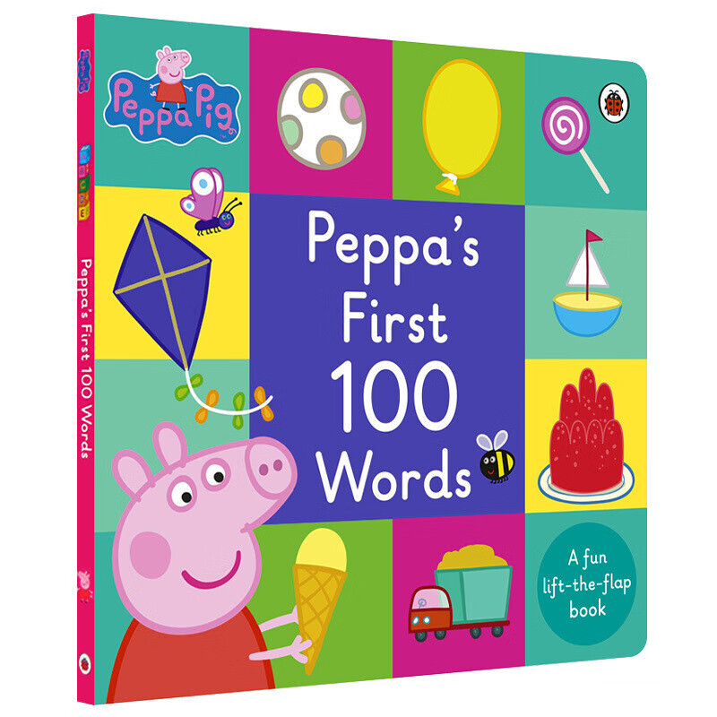 现货peppapigpeppasfirst100words英文原版粉红猪小妹英文版图书小猪