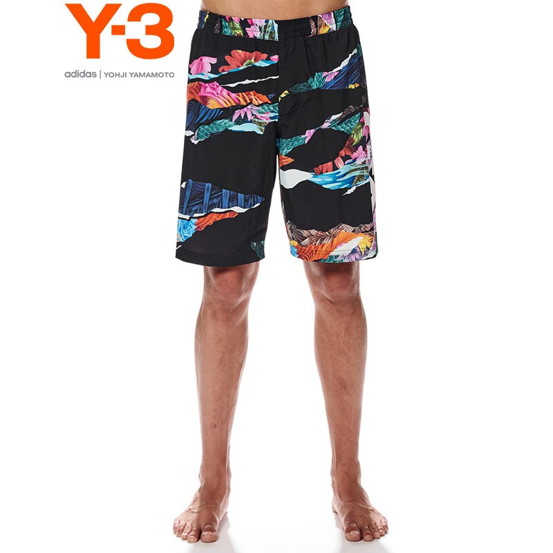 【商场同款】Y-3 SWM SHORT 2022春新款男士泳衣印花沙滩裤36HG6107 黑炫彩色 M