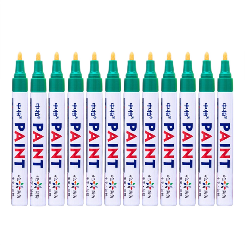 中柏 油漆筆 2.0mm/3.0mm筆咀輪胎筆簽名筆DIY相冊涂鴉筆12支裝 SP110 白色3.0mm 6支裝