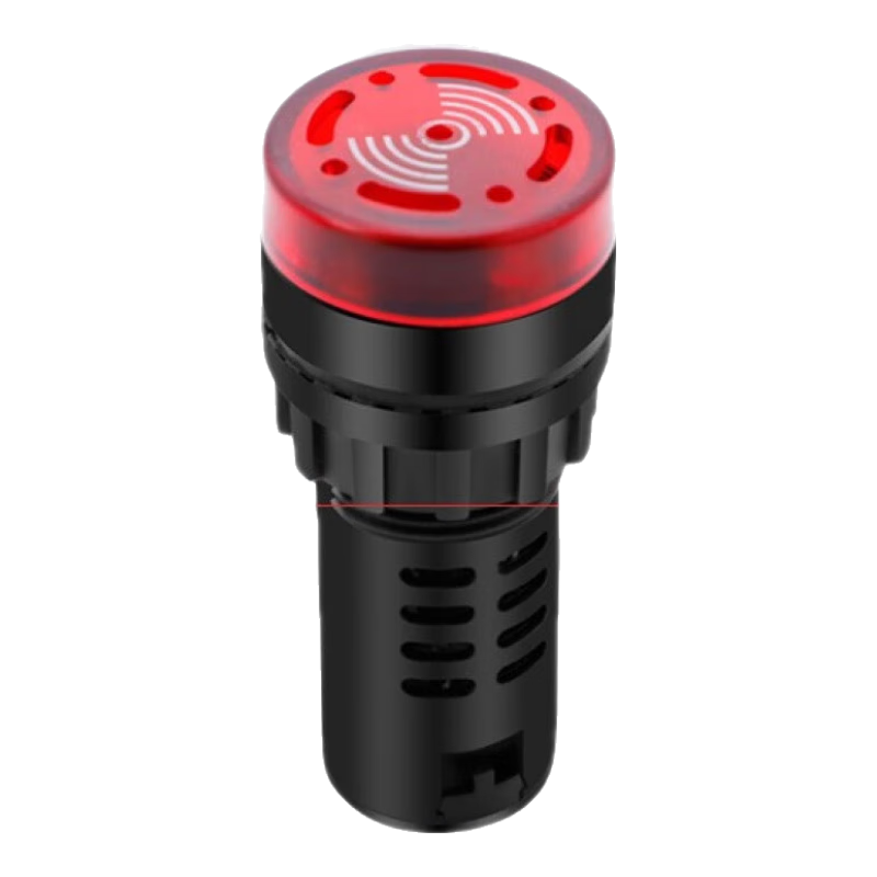 匯君16 22mm高亮度蜂鳴器LED聲光閃光報警器AD16-16SM/22SM 22MM紅色 AC/DC12V