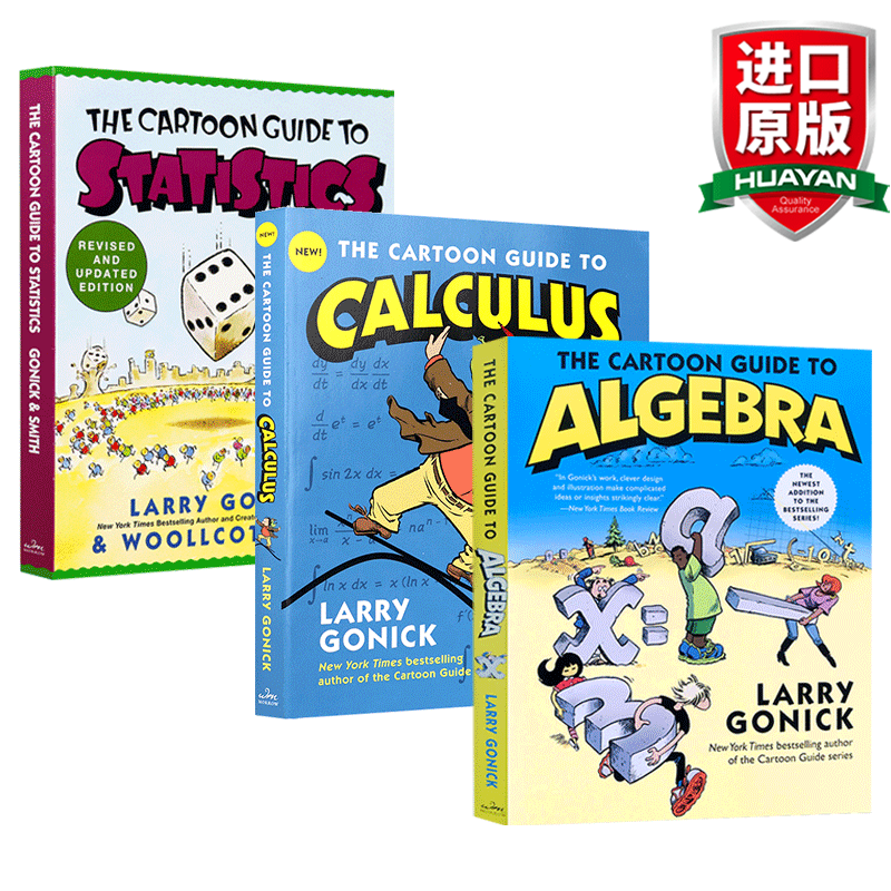 英文原版 爆笑科学漫画系列3册套装 The Cartoon Guide to Statistics 全英文版
