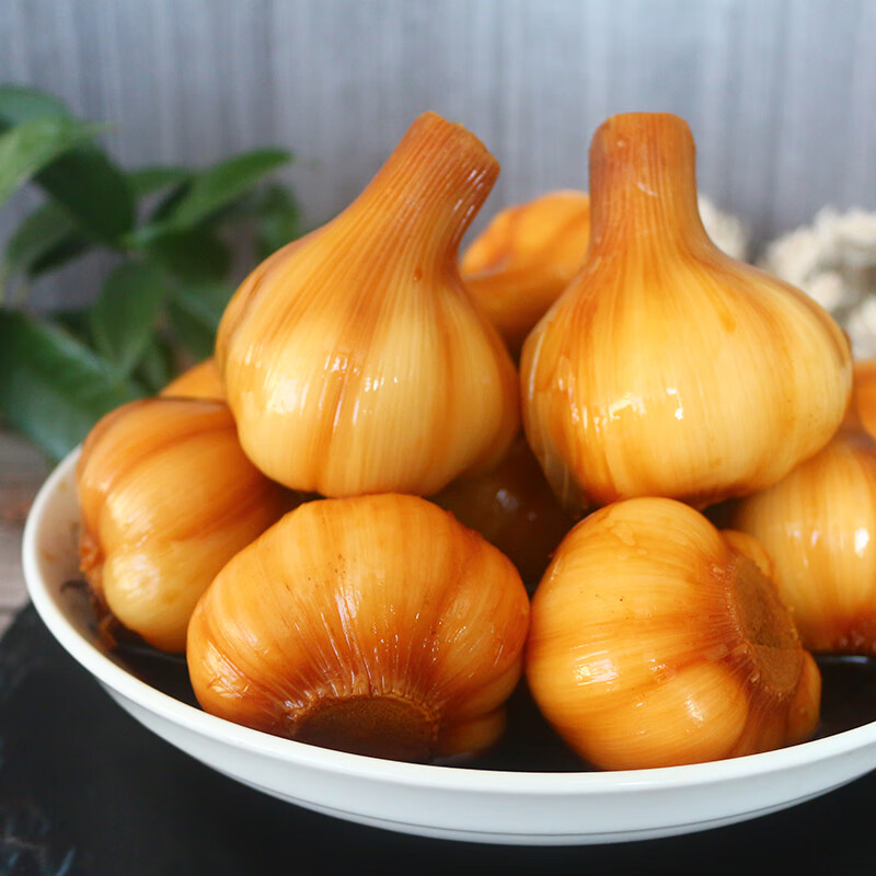 嫩个糖蒜正宗红糖大蒜头腌制泡蒜头咸蒜头醋酸蒜头下饭菜酱菜咸菜袋装