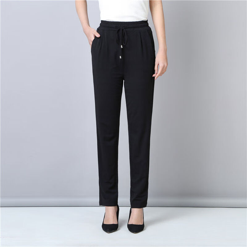 革代(gedai)大妈女裤夏季薄冰丝妈妈裤子薄款老年人妈妈夏天裤子冰丝