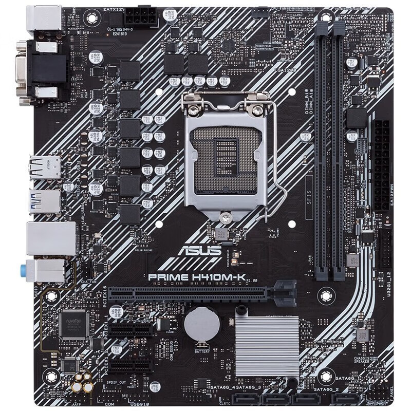 华硕 PRIME H410M-K 台式机电脑游戏主板 支持I3 10100/10100F PRIME H410M-K单板