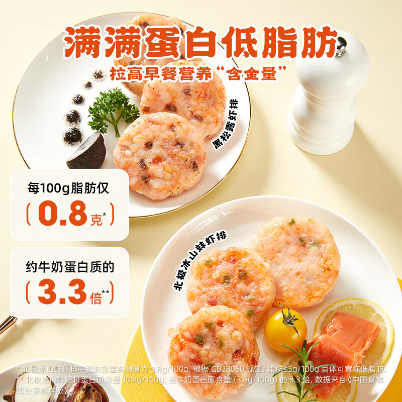 逮虾记奇妙能力系列黑松露虾排低脂儿童营养早餐半成品鲜虾饼海鲜预制菜 黑松露5袋(800g)