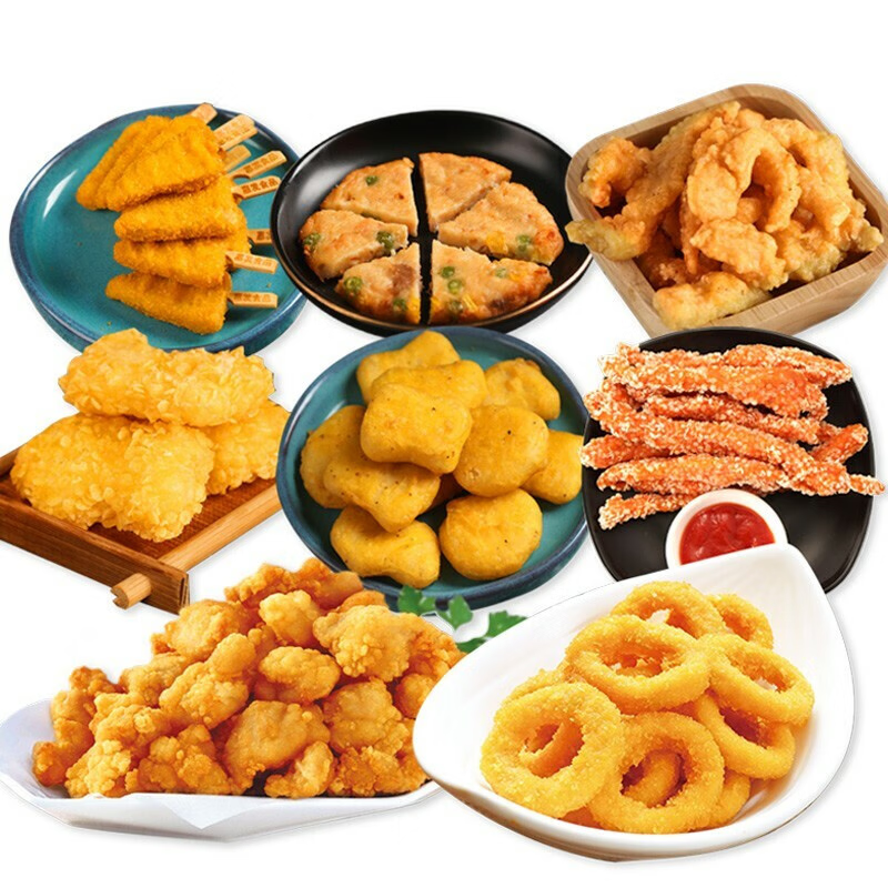 zezon清真食品炸鸡套餐组合 油炸小食 空气炸锅食材 鸡柳 鸡排 鸡米花