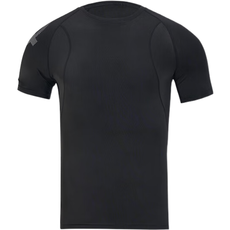 準(zhǔn)者緊身壓縮衣短袖男跑步壓縮T恤高彈健身衣體育生籃球運(yùn)動速干上衣 純正黑 L