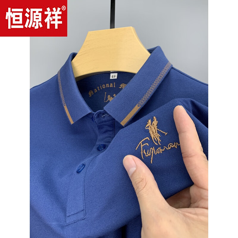 衫春装上衣广州十三行体恤潮 纯棉金马蓝色 m码-建议100-120斤