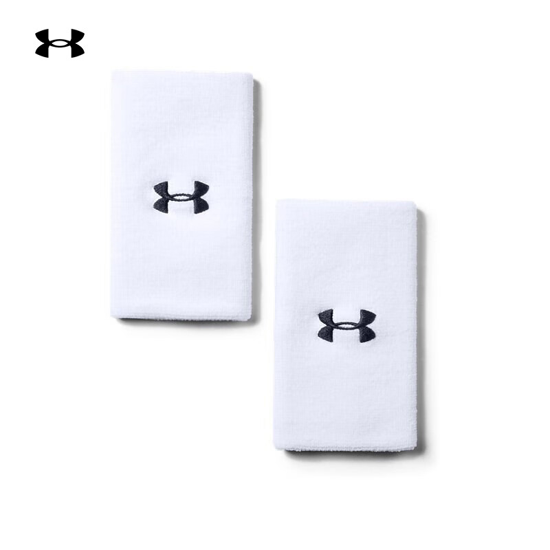安德玛（UNDERARMOUR）Performance 6英寸男女同款情侣训练运动腕带1218006 白色100 均码