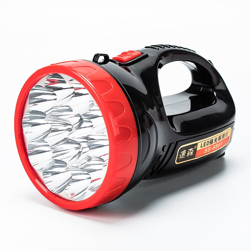 nevermore大功率手提式led探照灯强光远射保安巡逻应急防汛消防大号手