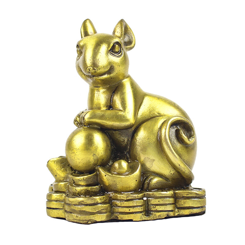 玄友珠宝铜鼠摆件子鼠饰品有钱金鼠属鼠人吉祥物属相12生肖鼠