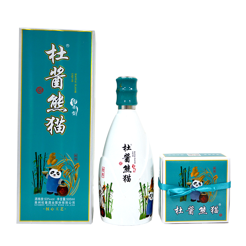 杜酱熊猫酒53度 贵州茅台镇 口感香柔酱香型 高度白酒 500ml单瓶