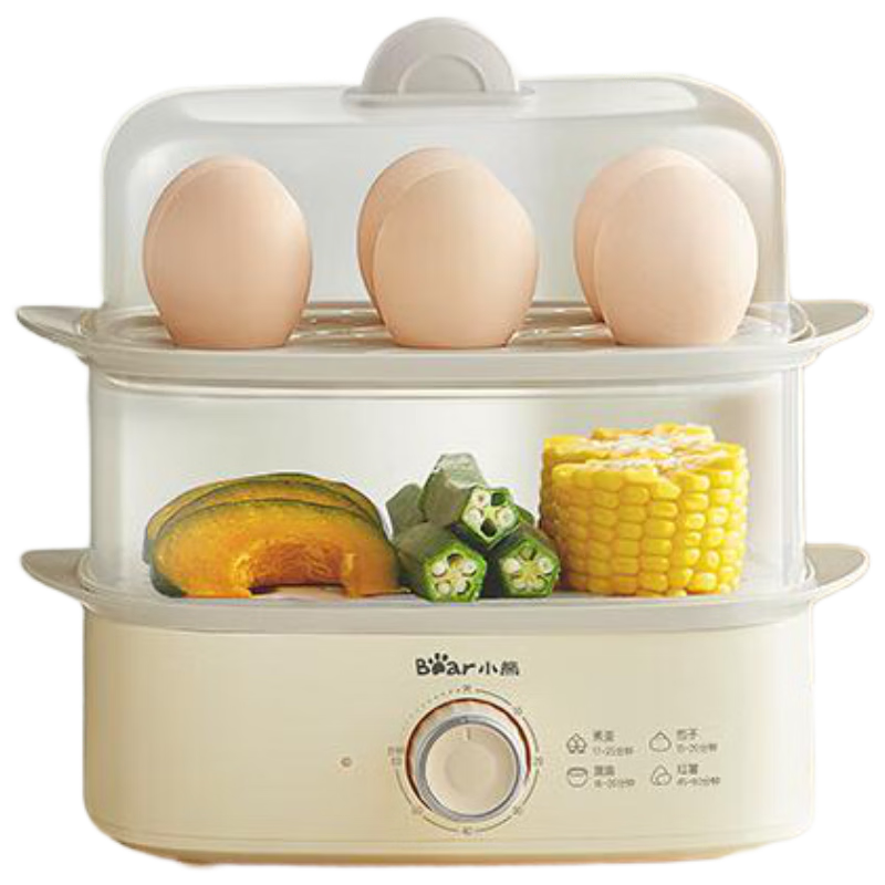 小熊(Bear)蒸蛋器蒸煮一体早餐机2025新款煮蛋器迷你蒸锅一体小型2-3人可定时60分钟鸡蛋羹神器ZDQ-K12J2 80.9元