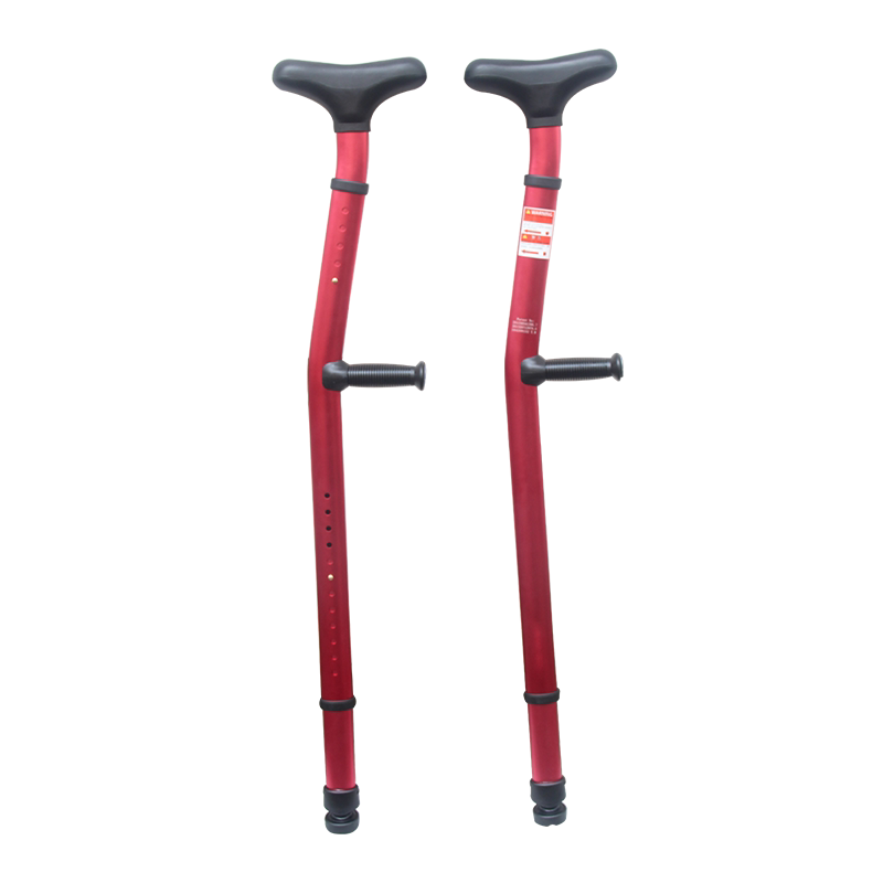 腋下拐杖防滑轻便拐杖腋下双拐 残疾人腋下拐 康复 红色 一对