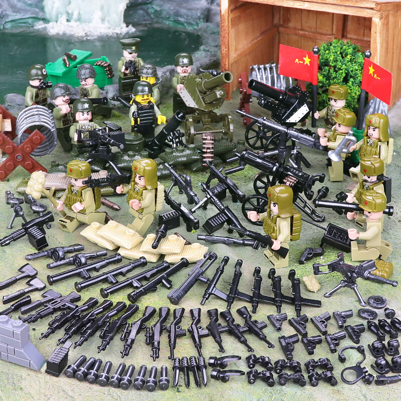 乐··高(lego)兼容长津湖中国人民志愿军抗美援朝兵人红军八路军积木