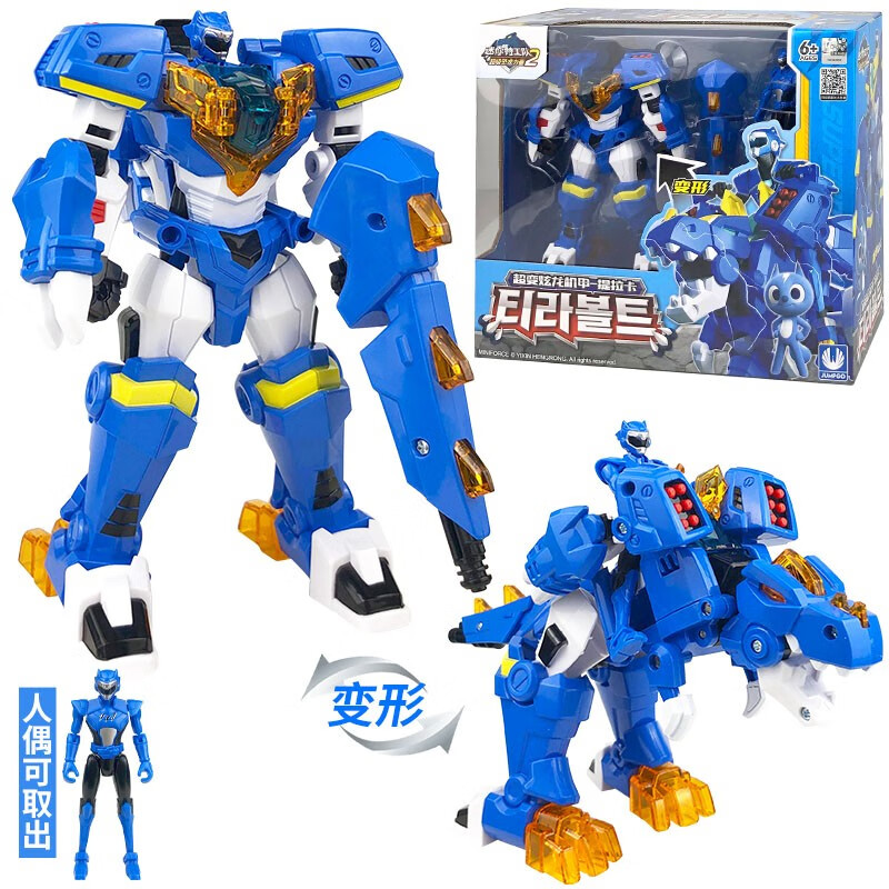 展高(jumpgo) 恐龙力量2变形合体机甲玩具机器人金刚战甲炫龙王男孩