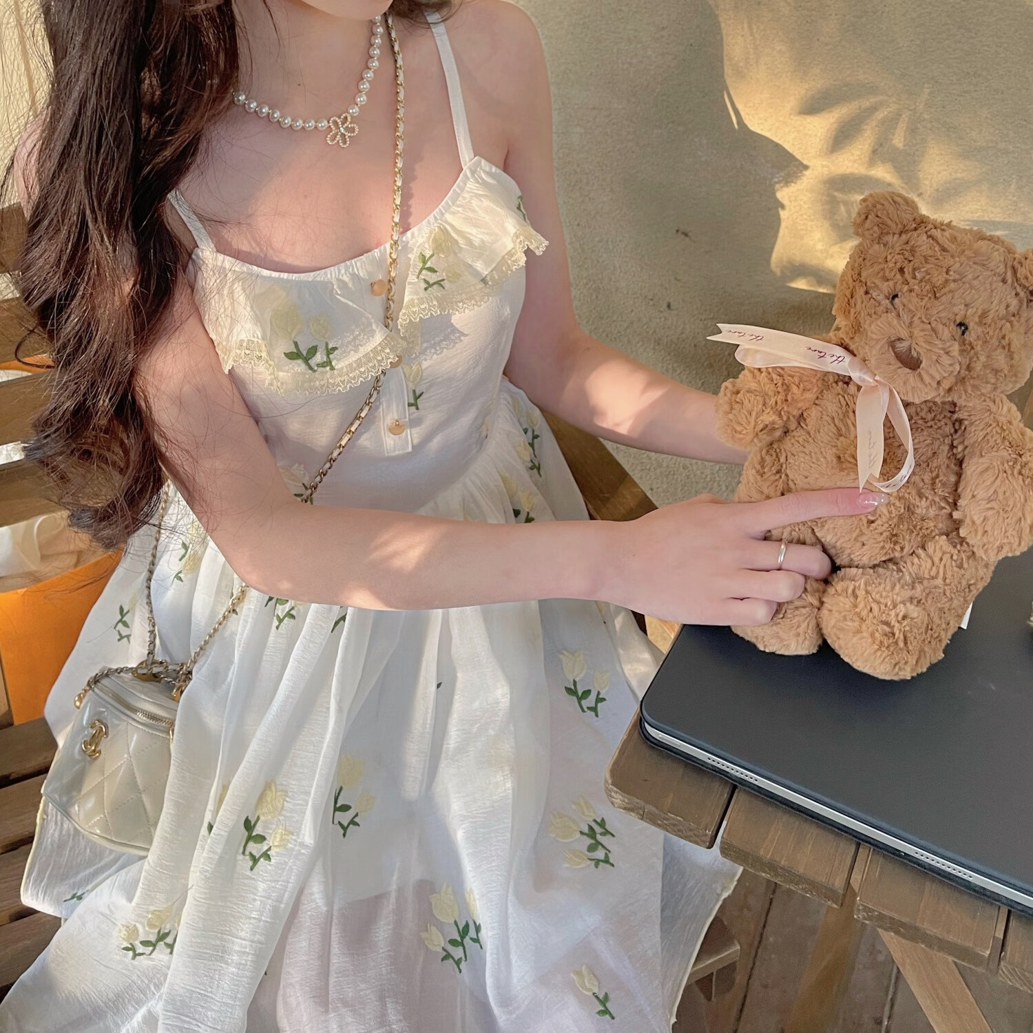 定将150小个子连衣裙甜美设计感小短裙春夏季新款清新简约ins温柔风吊