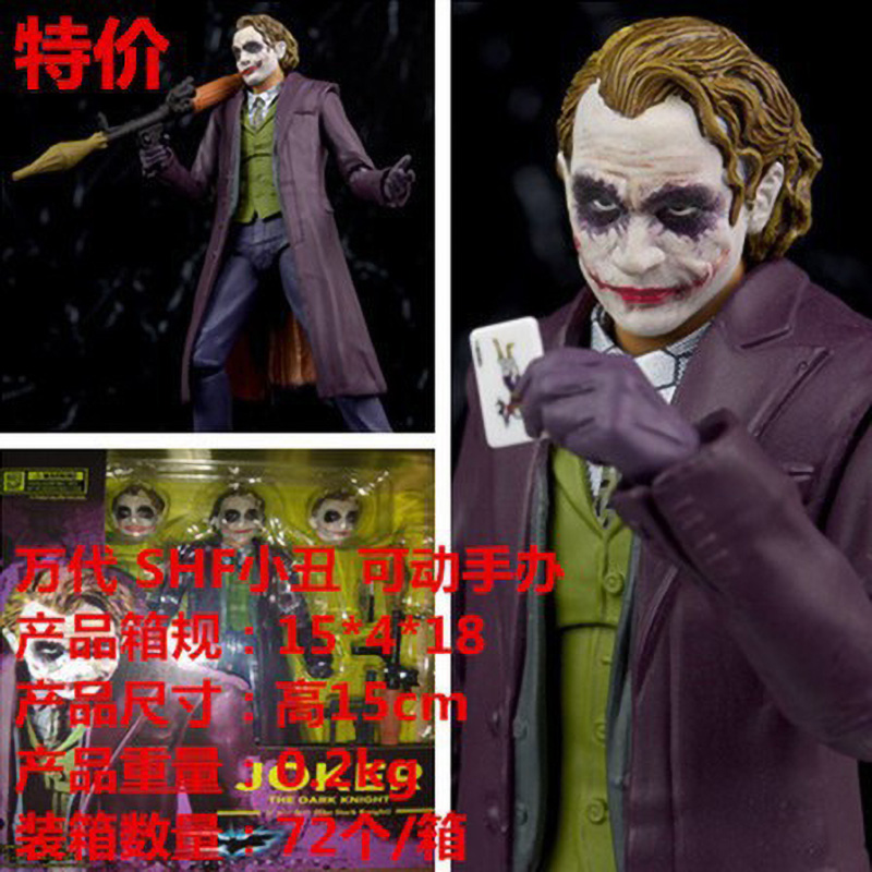 小丑手办希斯莱杰小丑希斯莱杰蝙蝠侠黑暗骑士可动动漫dc英雄模型34代