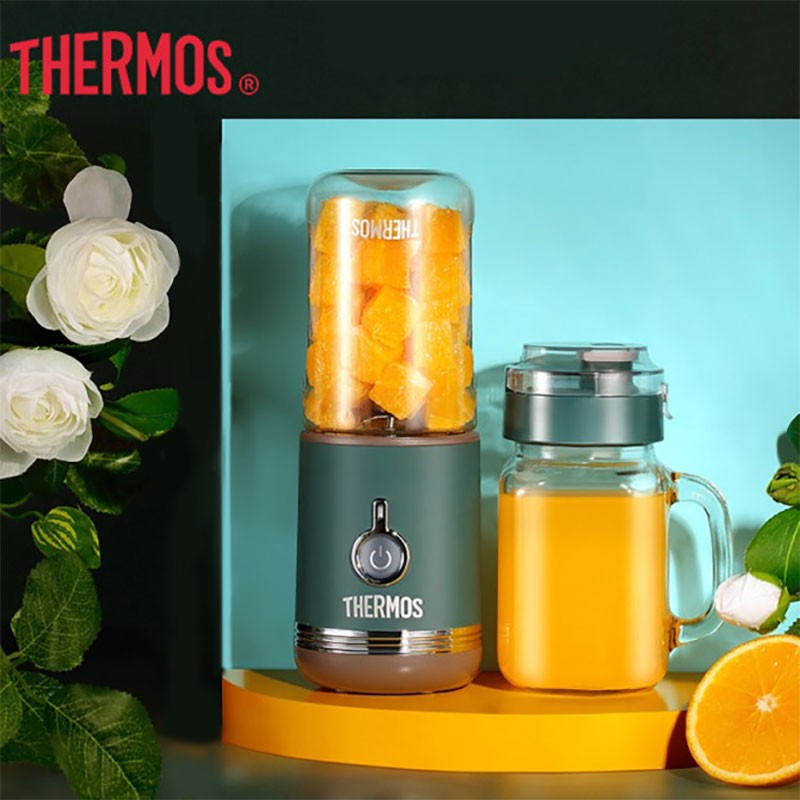 膳魔师(thermos)迷你榨汁机果汁机家用小型便携式无线水果料理机榨汁