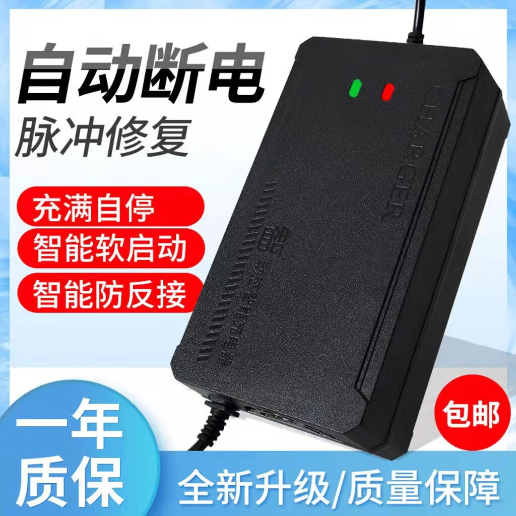 充电器48v60v72v雅迪爱玛天能台铃电车三轮铅酸通用型 智能脉冲48v12