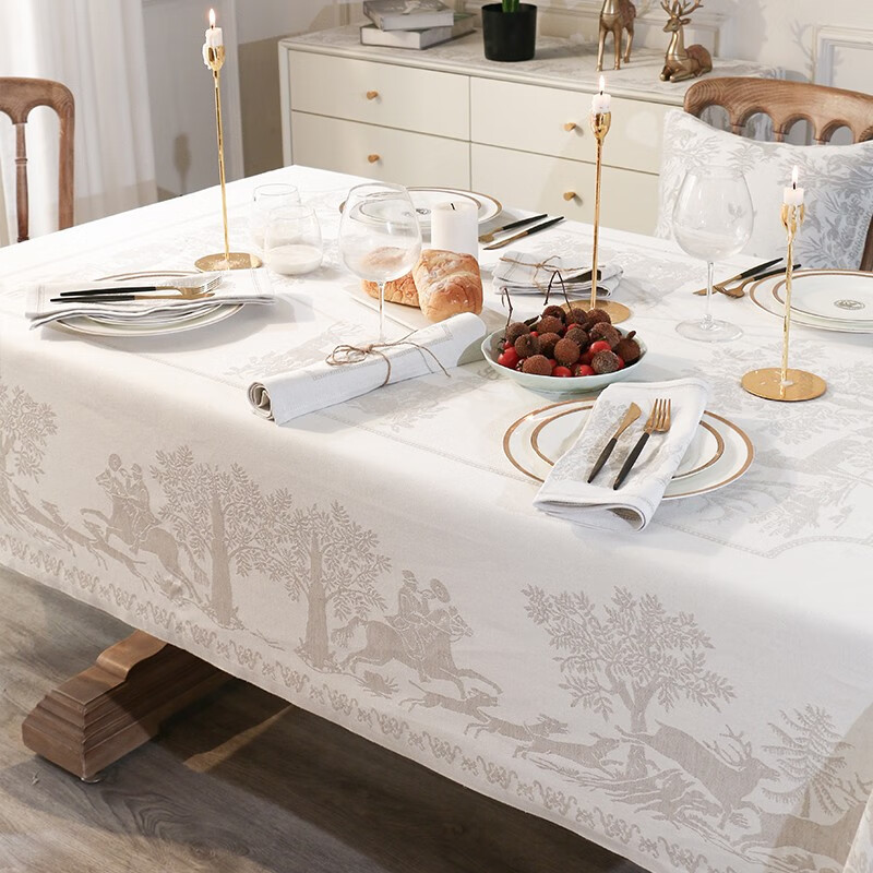 Ekelund 桌布棉麻 瑞典皇室欧式高档长方形家用高级感轻奢餐桌布茶几台布 桌布150*230cm